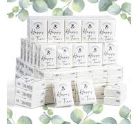 Lesnala 120Packs Happy tears tissue packs for wedding For your happy tears wedding tissues Wedding tissues packs for guests 3 Ply Pocket tissues for Wedding Party Ceremony Graduation Favors(White)
