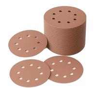 LESNIC 600 Grit Sanding Discs 50 pcs, 125mm Sanding Sheets 5in 8 Holes Pads Hook and Loop for Orbit Orbital Sander and All Oscillating Tools