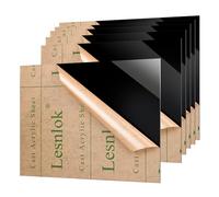 Lesnlok 6 Pieces 4 x 6 Black Acrylic Sheet 1/8 inch Thick 3mm Black Plexiglass Sheet, DIY Materials for Home Decor, Handcraft, Painting, Photography,Switch Panel, Display Stand