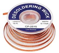 Lesnow solder wick braid 10ft Length Desoldering Wick Braid Remover Tool Solder Sucker 1 piece No-Clean soldering Wick Wire Roll and Disassemble Electrical Components