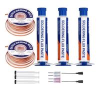 Lesnow Solder Wick Braid And Solder Flux Paste, No Clean Soldering Flux(10cc) Soldering Remover Tool, 10ft Desoldering Wick Braid For Electronics Repair For Disassemble Electrical Components