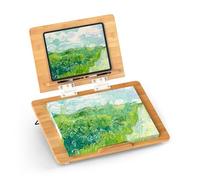 lesolar Desktop Easel for Painting,Adjustable Table Top Easels for Artists,Portable Bamboo Artist Drawing Board with Folding Display Board for Sketching,Drawing,Tablet Display and Reading