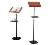 lesolar Lectern Podium Stand with Storage Tray Height Adjustable Portable Standing Desk Table Steady Book Stand with Bookmark, Computer Book Holder Teacher Podium for Church Weddings Speech
