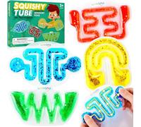 LESONG Fidget Toys Sensory Tube for Kids, 4 Pack Sensory Toys for Children Autism Special Needs, Anxiety Relief Fidgets for Student Classroom, Squeeze Calming Toy Easter Basket Essentials