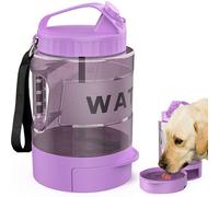 lesotc 2200 ml Water Bottle for Dogs, Portable XXL Extra Large Dog Drinking Bottle for On the Go - Camping & Travel for Large Dogs (Macaron Purple)