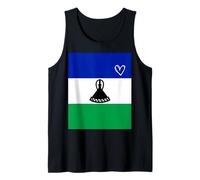 Lesotho Flag Basotho Heart Proud Heritage National Day Tank Top