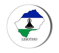 LESOTHO FLAG MAPPED 45mm Medium Fridge Magnet