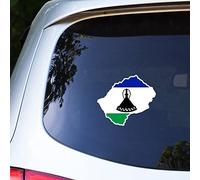Lesotho Map Stickers for Car Lesotho Flag Car Decal Window Decal Patriotic Decor National Flag Custom Country City Souvenir Vinyl Decal Die Cut Decals Funny Laptop Stickers Bumper Stickers