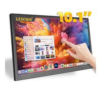 LESOWN - 10" Touch Screen Monitor, Small 1024x600 IPS HDMI Portable Screen, 10.1" Secondary Screen, Mini Monitors for Windows Mac, Laptop and