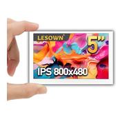 LESOWN Mini Portable Monitor 5 inch IPS Small Display 480x800 HDMI 5V USB Powered Little Lightweight Status-Display Screen White Metal Case for Temperature Monitoring PC Laptop Computer, Plug and Play