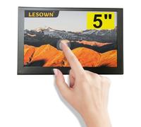 LESOWN Touchscreen 5 inch IPS Mini Small Monitor with Capacitive Touch Screen Metal Case Dual Speakers 800x480 TFT VESA Mount HDMI Display