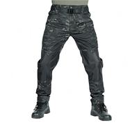 LeSpartan Tactical Pants Le Spartan Motorcycle Pant Mens Lightweight Water Ripstop Cargo Quick-Drying Hiking Pants (Camouflage Black,L)