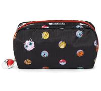 LeSportsac Dot Black Rectangular Cosmetic Bag, Style 6511/G687, Favorite Colorful 1st Generation Characters, Classic & Nostalgic, Forever Favorites