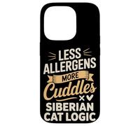 Less Allergens More Cuddles Siberian Cat Logic Case for iPhone 14 Pro
