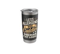 Less Allergens More Cuddles Siberian Cat Logic Stainless Steel Insulated Tumbler