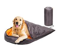 Less bad Lifeunion Dog Sleeping Bag Waterproof Warm Packable Dog Bed for Travel Camping Hiking Backpacking (Grey+Orange)