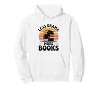 Less Drama More Books Funny Library Assistant Reading Pullover Hoodie