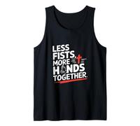 Less Fists More Hands Together Prayer Unity Faith Tank Top