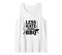 Less Hate More BBQ Funny Grilling Lovers Tank Top