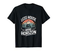 Less House More Horizon Camper Mountain Sunset T-Shirt