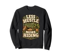 Less Hustle More Hiding Sloth Humor Sweatshirt