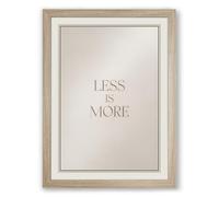 Less Is More Minimalist Framed Wall Art Print A1 (84.1×59.4cm) Oak, Wall Decor for Living Room, Bedroom, Office & Home, Ready to Hang, Art Gift
