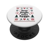 Less Jingle More Hygge Christmas Swedish Norwegian Danish PopSockets Adhesive PopGrip