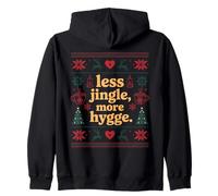 Less Jingle More Hygge Christmas Swedish Norwegian Danish Zip Hoodie