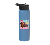 Less Meanies More Weenies Dachshund Striped Stainless Steel Insulated Water Bottle