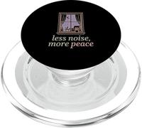 Less Noise More Peace Cozy Window Scene PopSockets PopGrip for MagSafe
