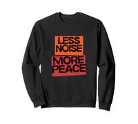 Less Noise More Peace. Mindfulness Tee in Orange & Deep Red Sweatshirt