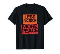 Less Noise More Peace. Mindfulness Tee in Orange & Deep Red T-Shirt