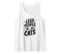 Less People More Cats Cute Cat Lover Tank Top