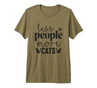 Less People More Cats Funny Cat Lover Quote Premium T-Shirt