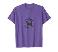 Less People More Cats: Quirky Cat Lover, cat T-Shirt, Men, Purple Heather, Medium