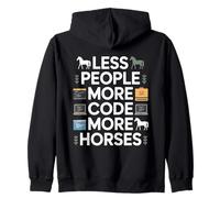 Less People More Code More Horses Programmer Zip Hoodie