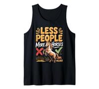 Less People More Horses Equestrian Horse Lover Tank Top