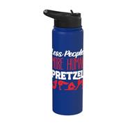 Less People More Human Pretzel Contortionist Contortion Yoga Stainless Steel Insulated Water Bottle