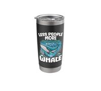 Less People More Whale Funny Whale Watching Stainless Steel Insulated Tumbler