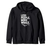 Less People More Whale Zip Hoodie