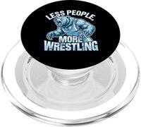 Less People More Wrestling Roaring Bear PopSockets PopGrip for MagSafe