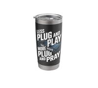 Less Plug and Play More Plug and Pray Network Engineer Stainless Steel Insulated Tumbler