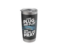 Less Plug and Play More Plug and Pray Network Engineer Stainless Steel Insulated Tumbler