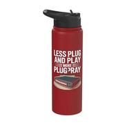 Less Plug and Play More Plug Pray Network Engineer Stainless Steel Insulated Water Bottle