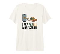 Less Scroll More Stroll Hiking Digital Detox Premium T-Shirt