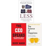 Less Stop Buying So Much Rubbish, The CEO Speaks & The Science of Happiness 3 Books Collection Set