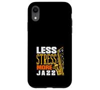 Less Stress More Jazz Funny Saxophone Case for iPhone XR