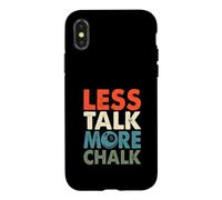 Less Talk More Chalk Funny Billiards Player Sayings Case for iPhone X/XS