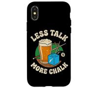 Less Talk More Chalk Funny Billiards Pool Snooker Player Case for iPhone X/XS