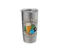 Less Talk More Chalk Funny Billiards Pool Snooker Player Stainless Steel Insulated Tumbler